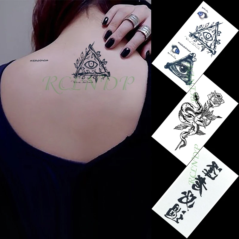 Waterproof Temporary Tattoo Sticker lovely rabbit heart letter black flower small tatto flash tatoo fake tattoos for women men | Красота и