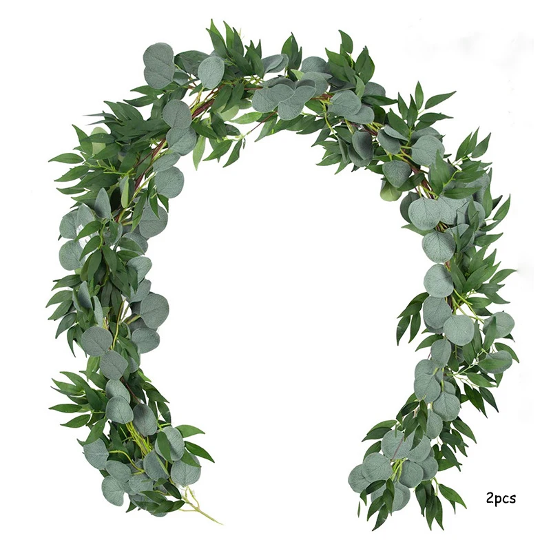 Искусственный эвкалипт JAROWN лоза украшение для дома ива листья ротанга растения