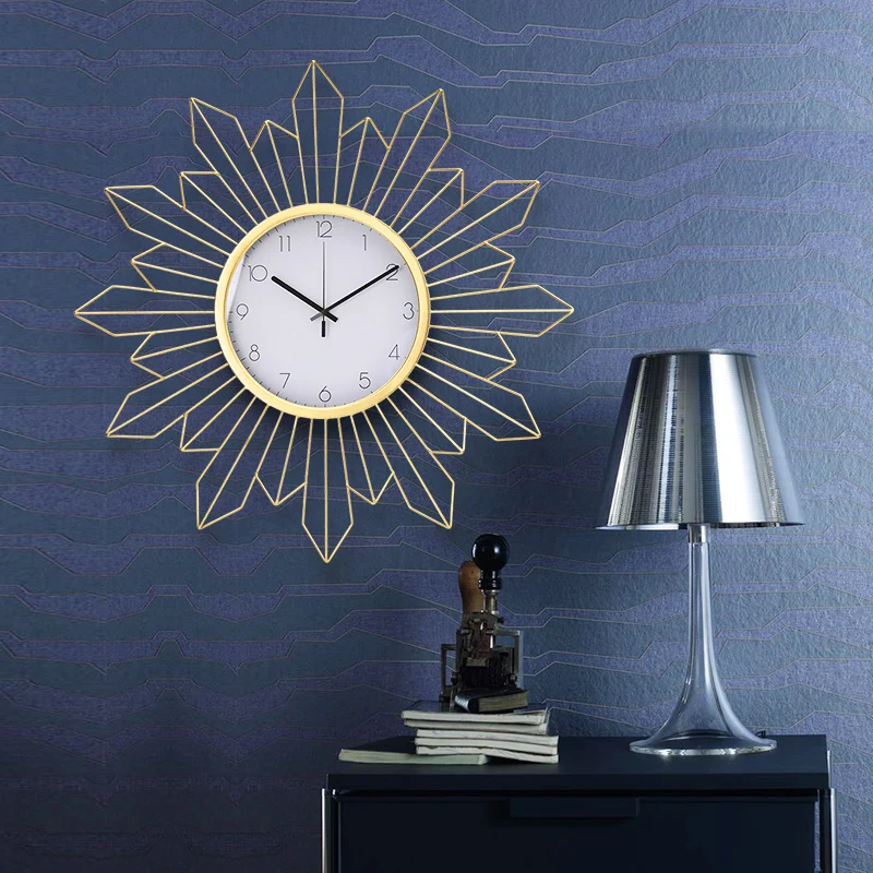 Большие металлические настенные часы в скандинавском стиле роскошные