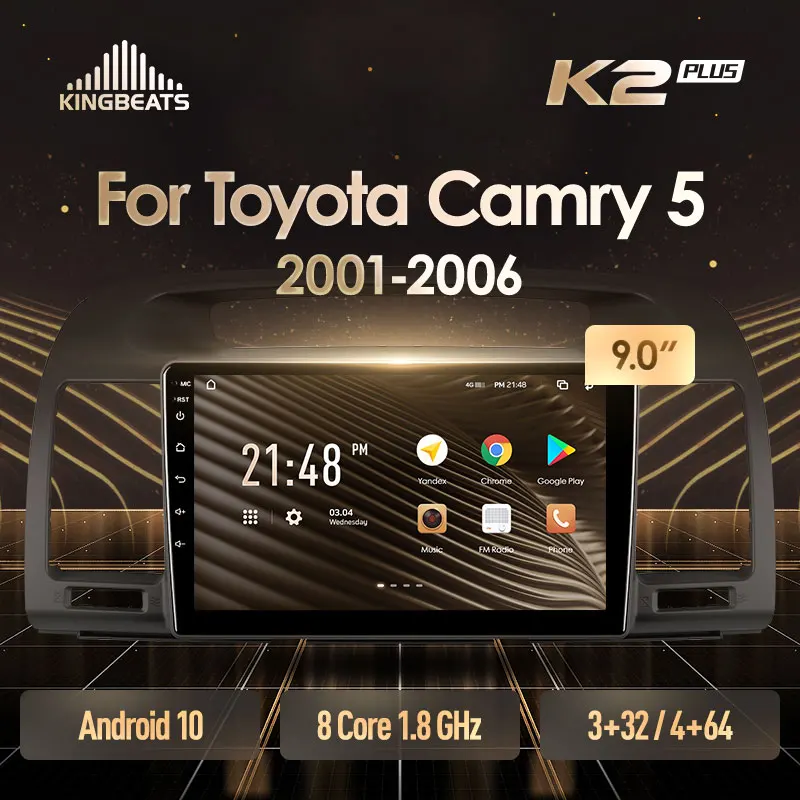KingBeats штатное головное устройство For Toyota Camry 5 XV 30 2001 2006 GPS Android 10 автомагнитола на