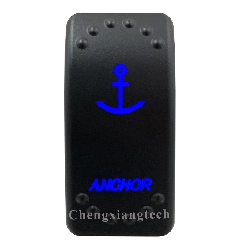 

Blue Led Laser Engraving- ANCHOR- Rocker Switch 5 Pin on off 12v 24v SPST for Car Boat Truck RV