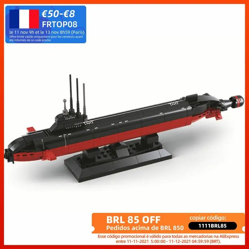 

Military Navy Strategic Nuclear Submarine Nuclear-powered SSBN Warship Model Building Blocks Sets Educational Toys for Children
