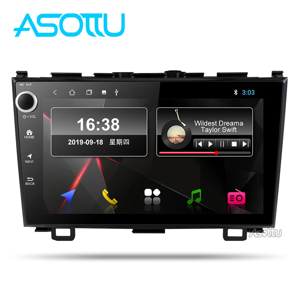 Asottu android 9 0 PX30 автомобильный dvd gps плеер для Honda CRV 2006 2011 с радио видео Навигация