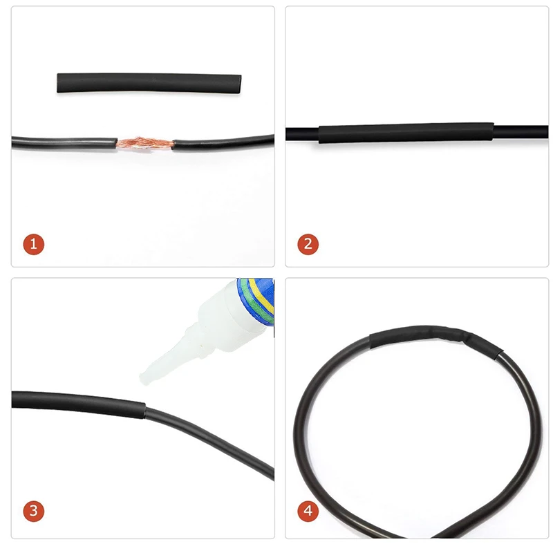 Термоусадочные трубки 580 шт. термоусадочные для электрических кабелей