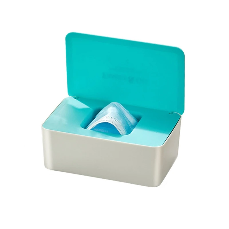 

Modern Desktop Storage Box Household Office Home Tissue Dispenser Holder with Lid for Masks Wet Tissues