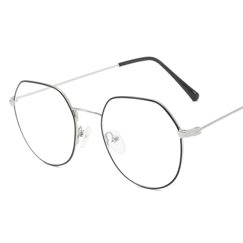 

Retro Irregular Metal Blue Light Glasses Clear Prescription Computer Eye Glasses Frames for Women Mens Eyewear Frames Oculos