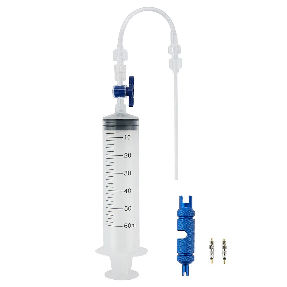 

Bicycle Tubeless Tire Liquid Injection Tool 60ml Tire Tubeless Sealant Injector Syringe Hose Kit For Bike Repair Tools Rubber