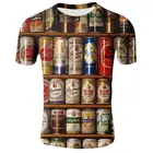 Футболка МужскаяЖенская с 3D-принтом пива, модная повседневная смешная рубашка в стиле унисекс, уличная одежда в стиле хип-хоп, Харадзюку, лето 2022