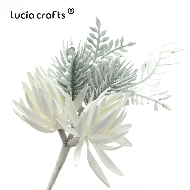 Lucia crafts 5 шт. пластиковые растения искусственные маленькие листья ветка сделай