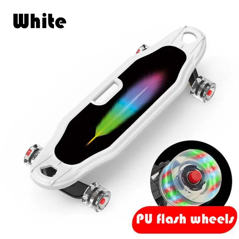 Скейтборд большой круизер 25 дюймов скейтборд из искусственной кожи с мигающими