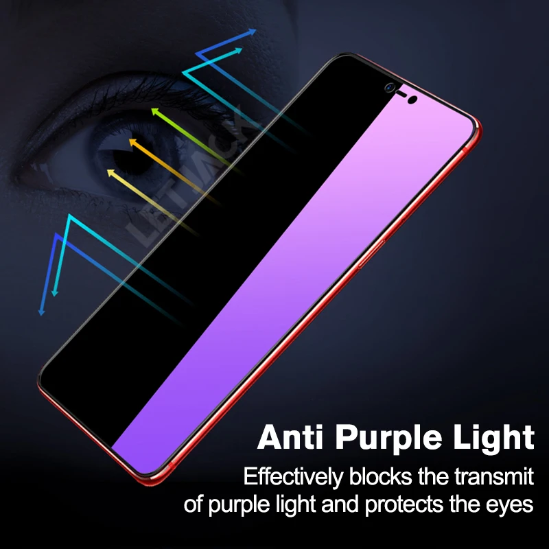 Полное покрытие анти фиолетовый свет закаленное стекло для OPPO F11 Pro R9 R9S R7s Plus