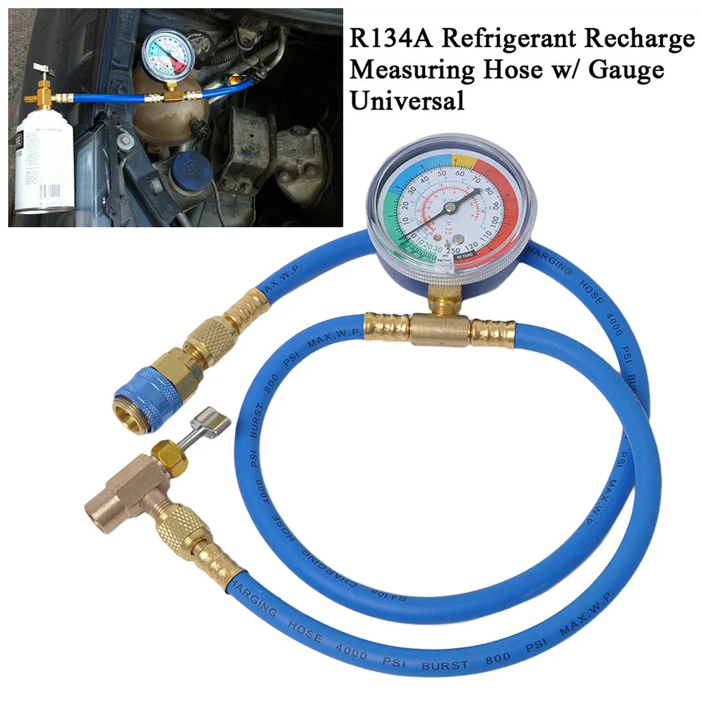 Автомобильный Кондиционер R134A заряжаемый шланг для хладагента манометр