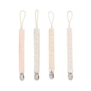 Детские зажимы для соски CMSOLO, зажим для соски, зажим для соски-пустышки, цепочка для соски из чистого хлопка и льна, безопасный зажим для младенцев