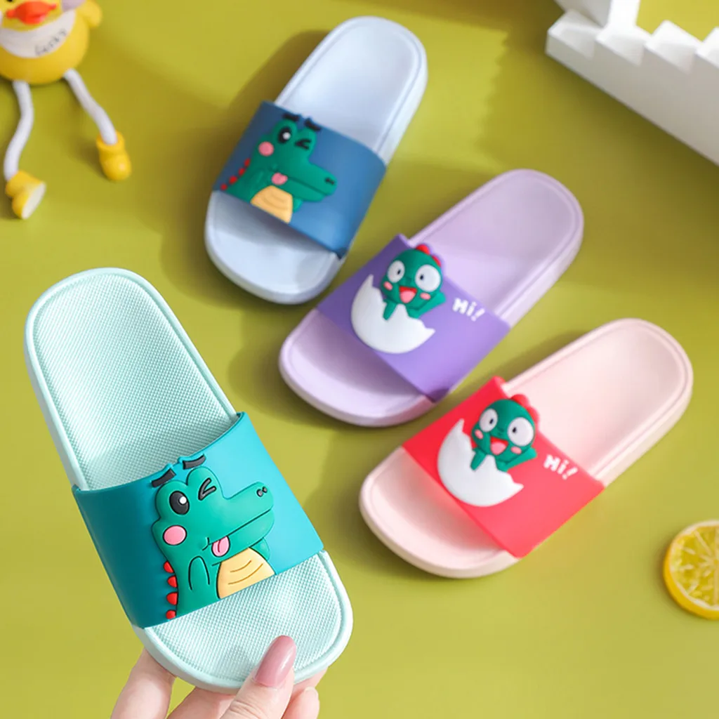 Милые тапочки с принтом для малышей летняя ПВХ обувь младенцев детей девочек и