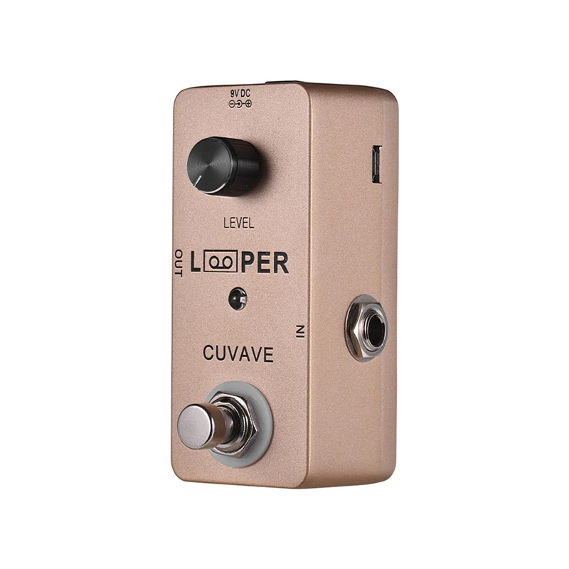 

CUVAVE Mini Guitar Loop Looper Pedal Max. 5 Minutes Recording Time Unlimited Overdubs Full Metal Shell