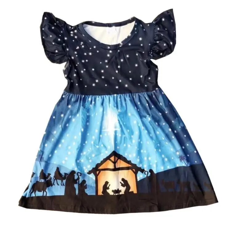 Лидер продаж платье для маленьких девочек с принтом звезды популярное милое