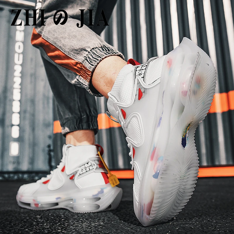 

2020 New Style Breathable Basketball Shoes High Top Cushioning Basketball Sneakers Men Non-Slip Outdoor Sport Shoes for Athletic