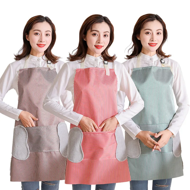 

PVC Simple Aprons Kitchen Easy clean Rag Apron Kitchen Apron For Women Cooking Baking Restaurant Adult Aprons Pinafore
