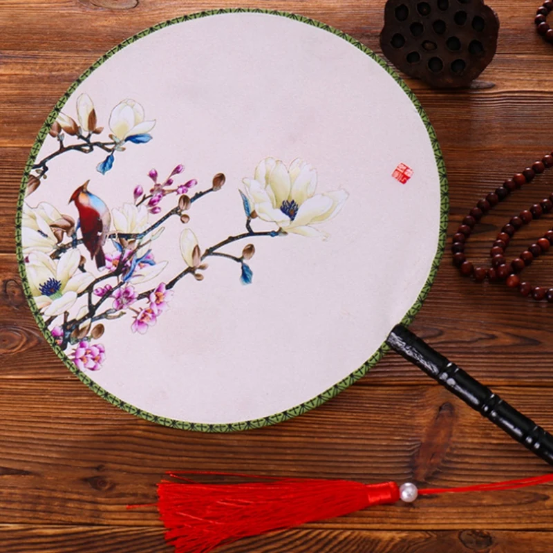 Модный женский веер двусторонний принт группа вееров древний Классический