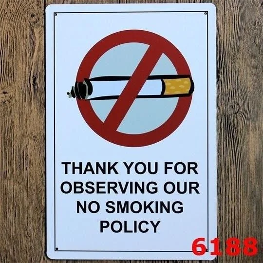 

Retro Tin Sign Warning No Smoking Metal Sign Wall Retro Vintage Tin Sign