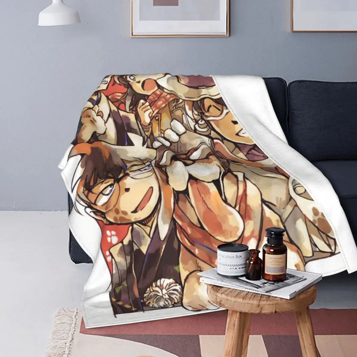 

Detective Conan Blankets Flannel Printed Japanese Anime Multi-function Warm Throw Blanket for Home Outdoor Plush Thin Quilt