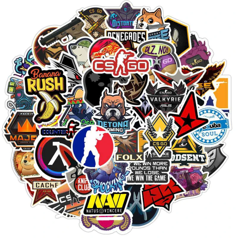 

10/30/50PCS/Pack CS GO Anime Game Stickers Skateboard Laptop Guitar Luggage Funny Cool Graffiti Retro Sticker Kids Toys