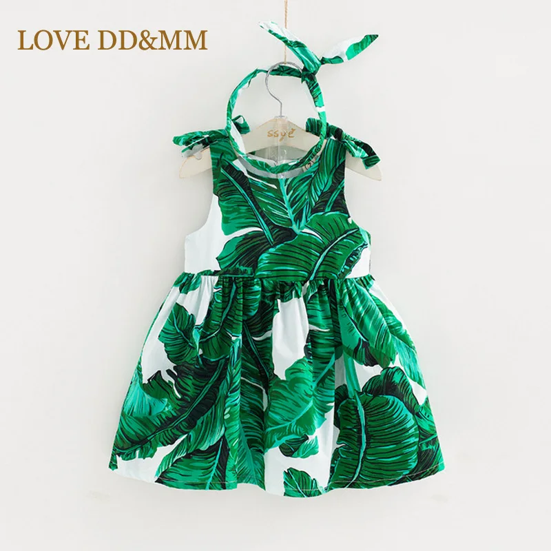 Платье для девочек LOVE DD &amp MM новинка 2020 платье-жилет с зеленым листом детская