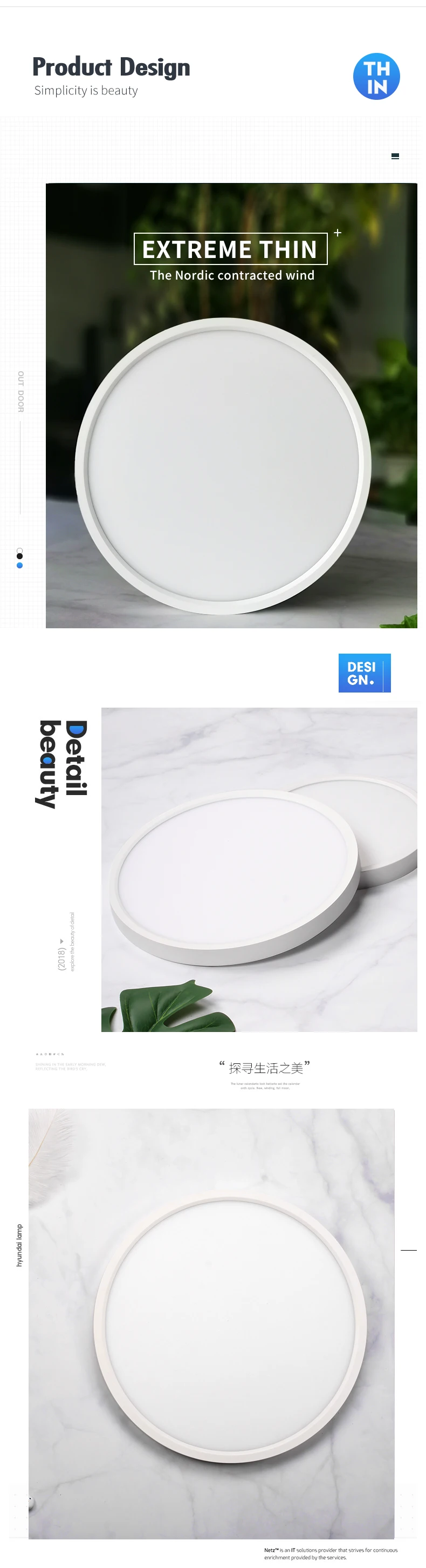 Современный светодиодный потолочный светильник D480mm D600mm Home Lighting 5000 K, лампа для кухни, спальни, ванной комнаты, ультратонкая потолочная лампа для монтажа на поверхности