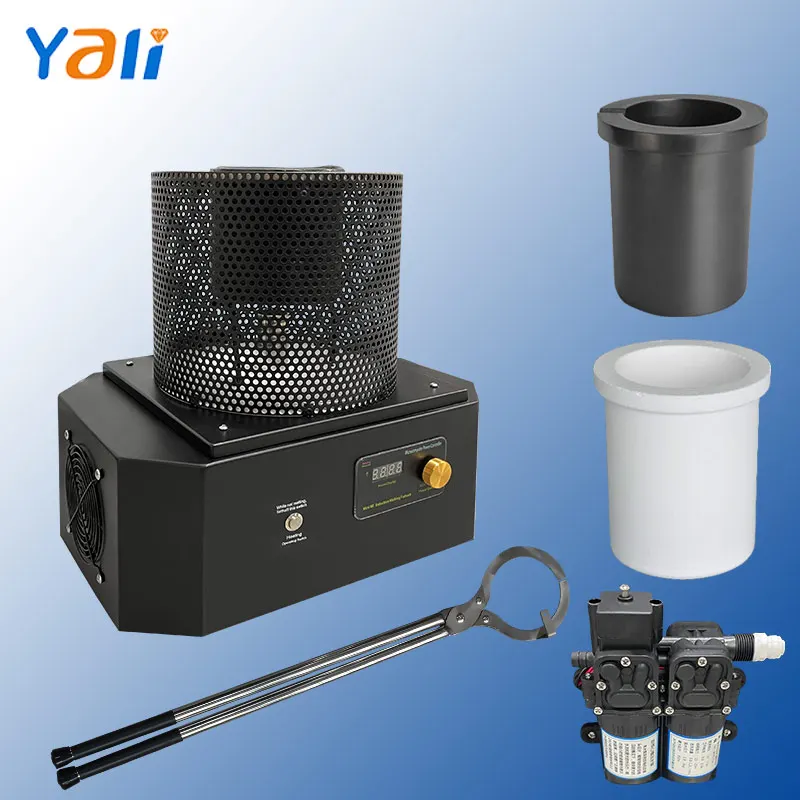 Factory Price 6KG 380V Fast Heating Mini Portable Induction Melting Furnace For Gold Silver Copper Brass Smelting Machine