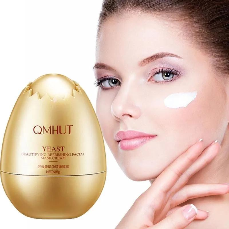 Egg маска укрепляющий Осветляющий увлажняющий дрожжи Красота кожи крем для лица