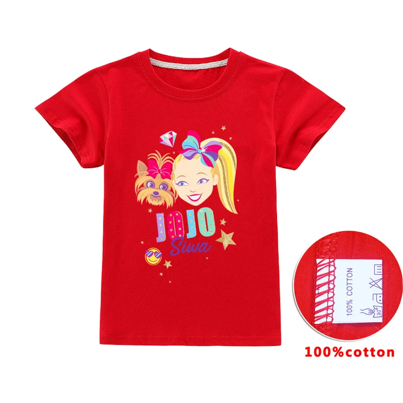 Футболка с короткими рукавами для девочек забавная летняя футболка Jojo Siwa 2020 |
