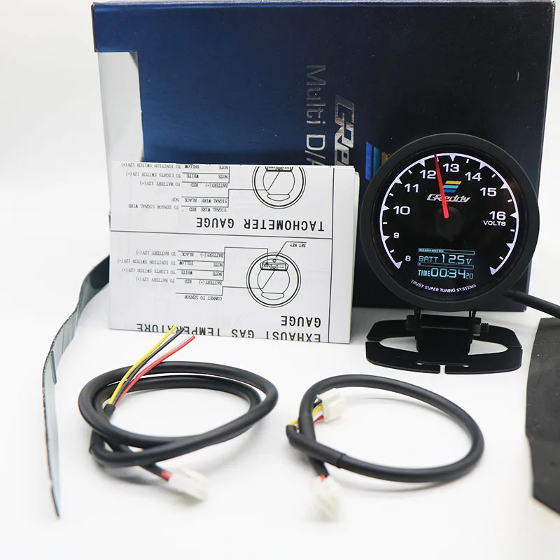 62 мм 7 цветов в 1 гоночный манометр GReddi Multi D/A ЖК-цифровой дисплей Turbo Boost автомобильный измерительный прибор 2,5 дюйма