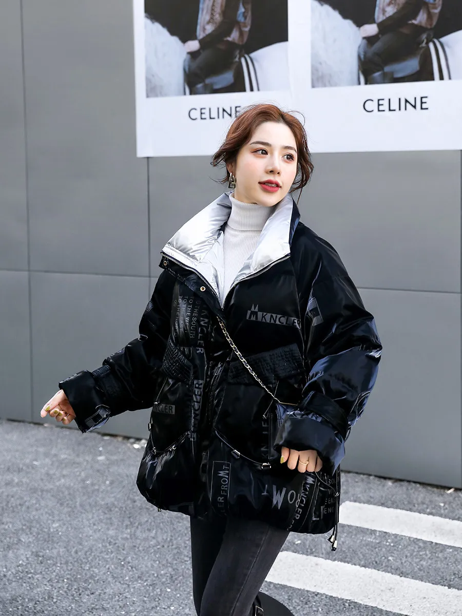 90 White Duck down Jacket Women's Mid-Length Winter New Large Size Loose Slimming and Fashionable Disposable Coat