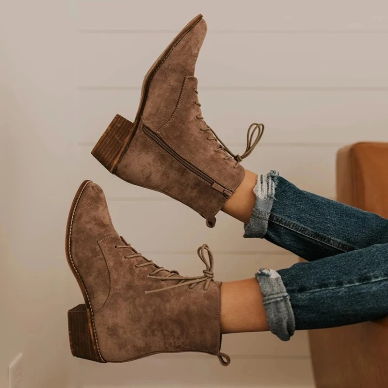 Женские ботинки Сезон весна-осень Обувь 2020 Новая мода с коротким голенищем