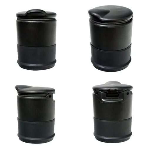 

LED Portable Car Ashtray Holder Cup Black Cars High Flame Retardant Trash Automatic Light Mini simple Trash ashtray with light
