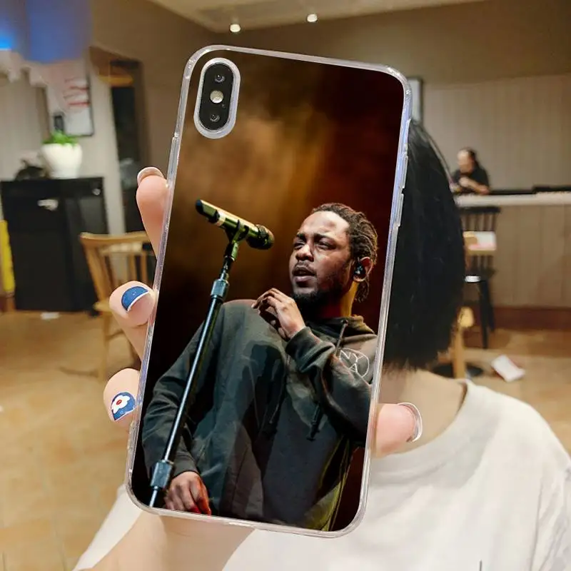 

American rapper Kendrick Lamar Phone Case Transparent for iPhone 6 7 8 11 12 s mini pro X XS XR MAX Plus