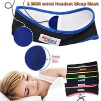 sports earphone sleeping mask anti noise headphone headband 3 5mm wired headset music player for smartphone pc