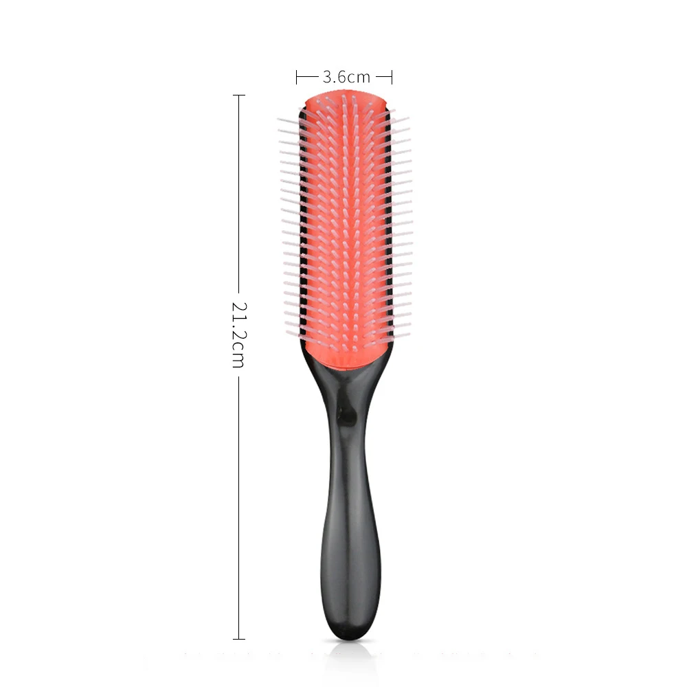 Detachable Hair Comb 9-Row Detangling Brush Salon Styling Hairbrush Straight Curly Wet Scalp Massage Women | Красота и здоровье
