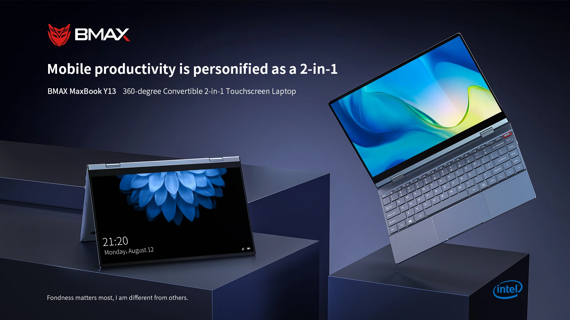 BMAX 360 ° Ноутбук 13,3 дюймов Y13 ноутбук Windows 10 8 ГБ ОЗУ 256 ГБ M.2 SATA 2280 SSD 1920*1080 ips Двойная Wifi камера Bluetooth 5,0
