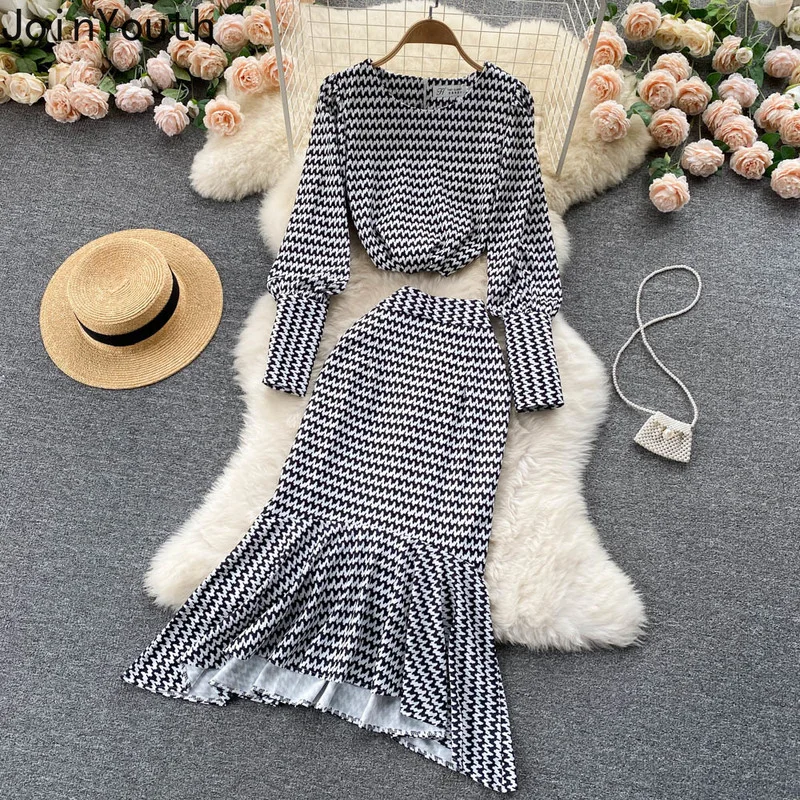 Комплект из двух предметов Joinyouth в Корейском стиле женская Свободная рубашка топ