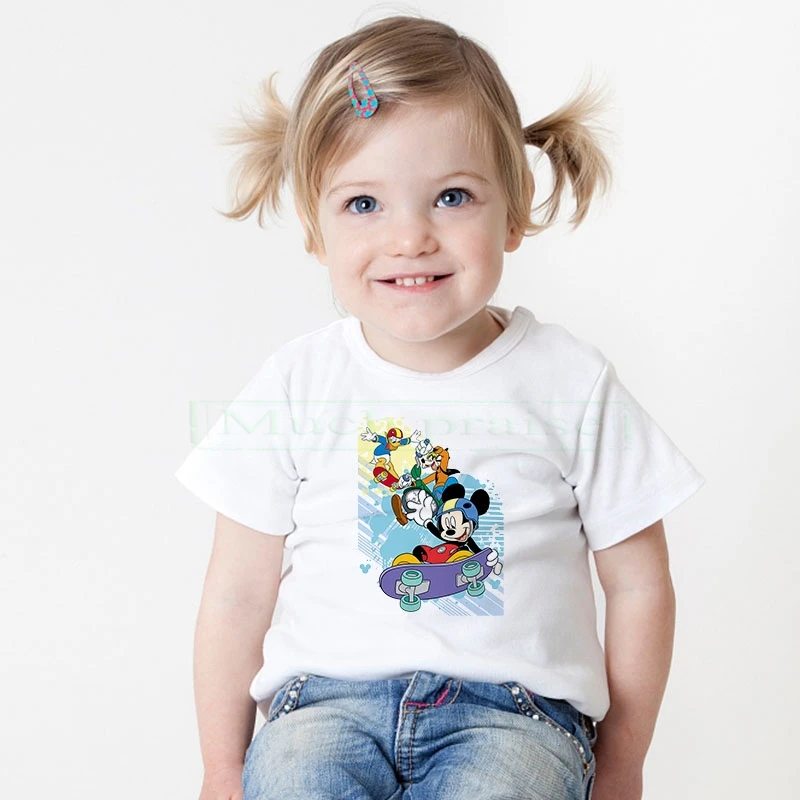 Одежда с рисунком аниме футболка героями мультфильмов для мальчиков Милая