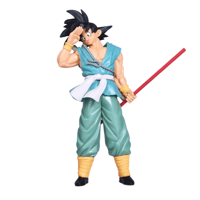 

22CM Dragon Ball Anime Movie Series Son Goku Monkey King Bar standing posture Ornaments Figure Model toys BABY Boy girl gift