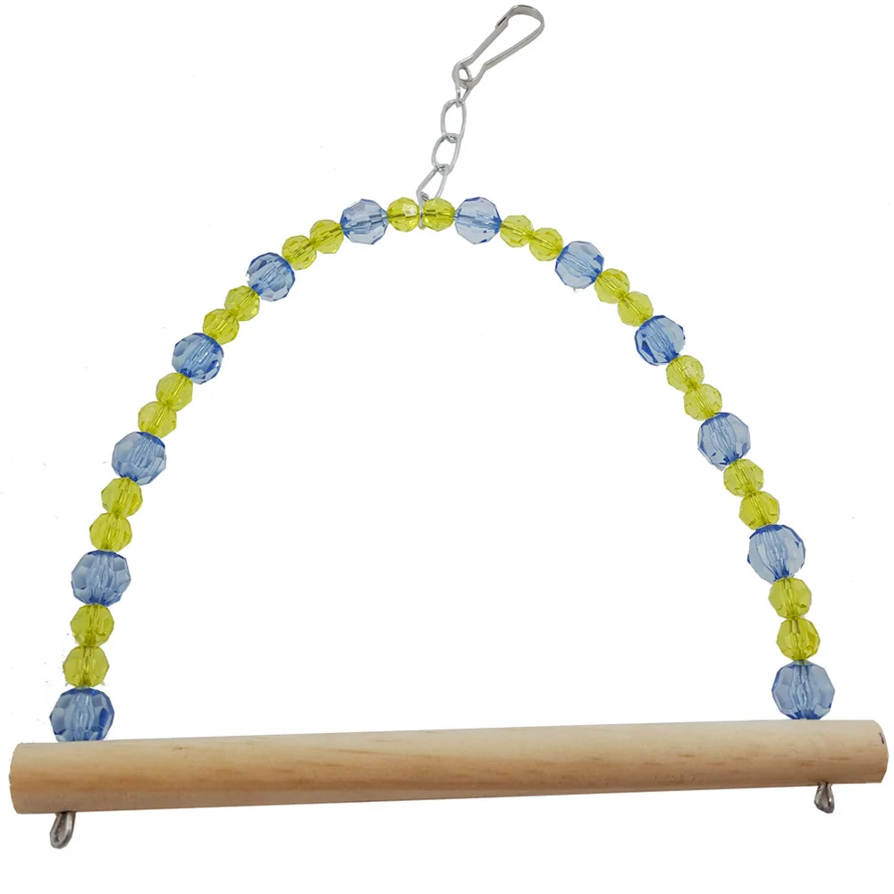 Деревянный Игровой набор качели для домашних животных птицы клетки Висячие