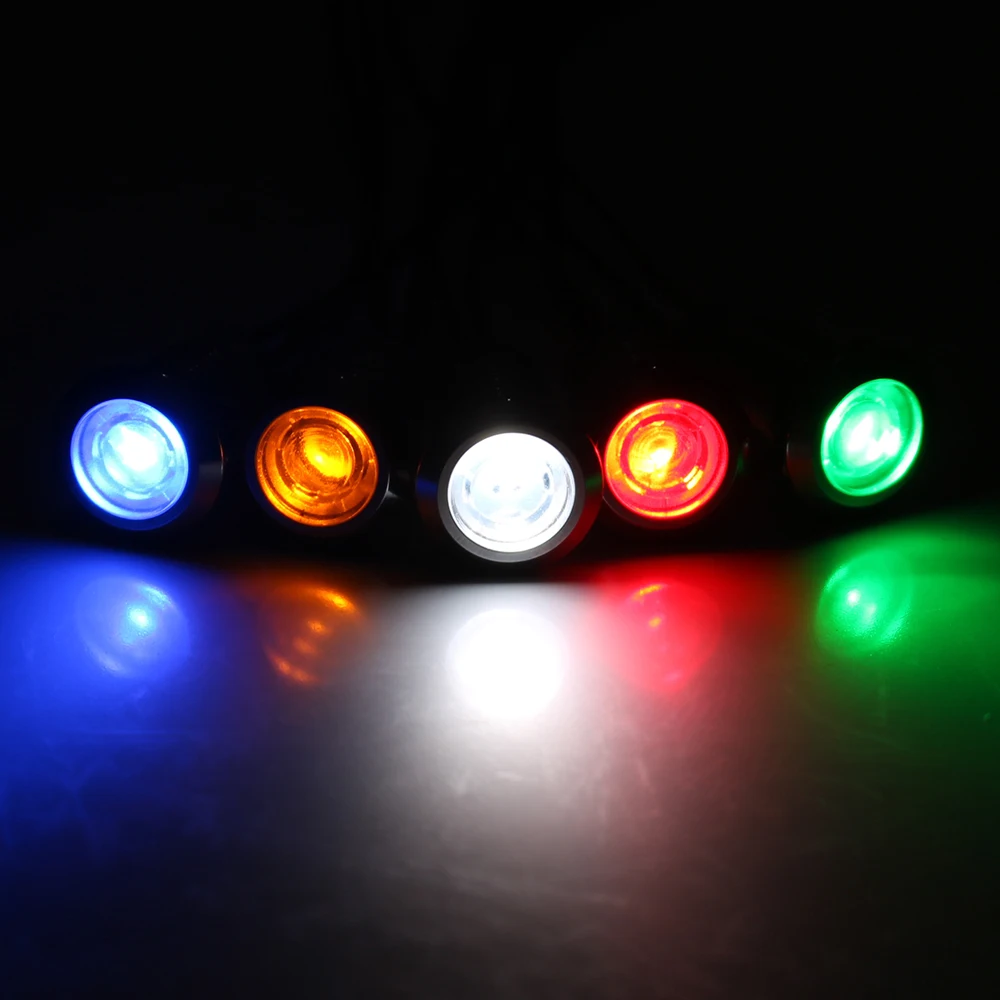 Светодиодный металлический индикатор светильник 10 мм Водонепроницаемая