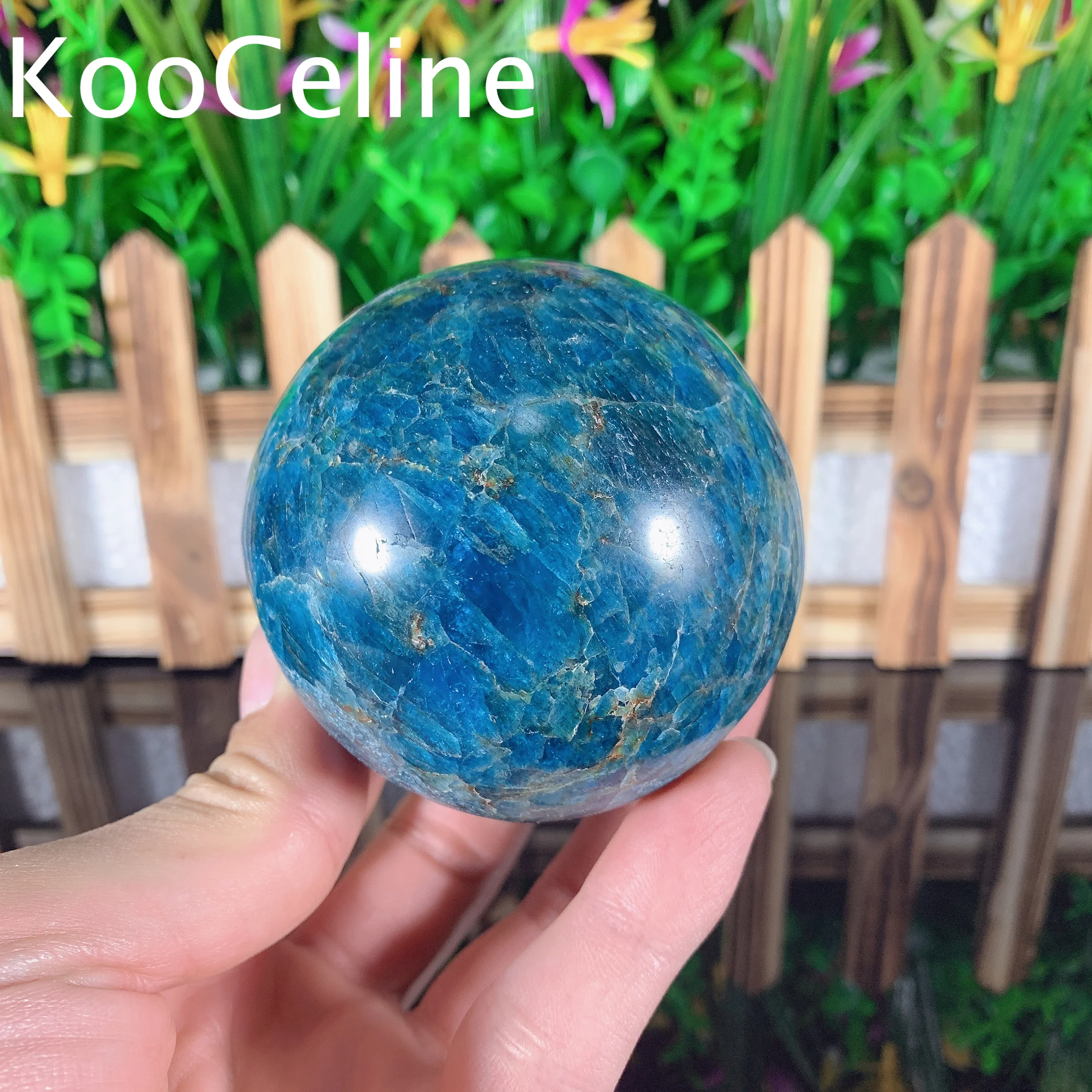 

5-7.5cm Natural Crystals Quartz Mineral Blue Aptite Sphere Energy Ball Healing Stones Aquarium Decoration Accessories Gemstone