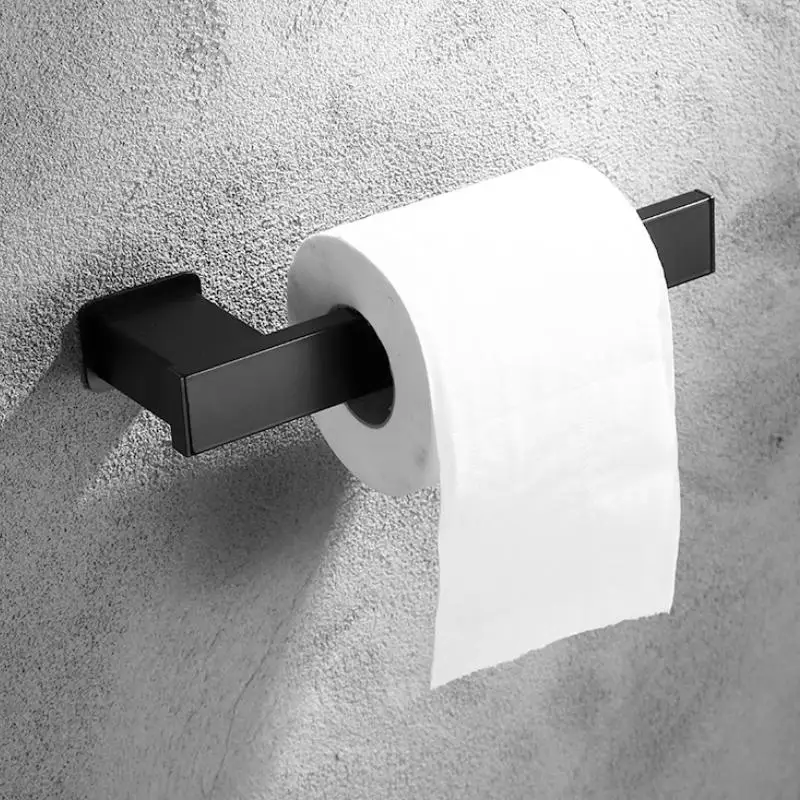 

Black Recessed Toilet/tissue Paper Holder All Metal CBathroom Roll Paper Box Toiletontruction 304 Stainless Steel Double Wall