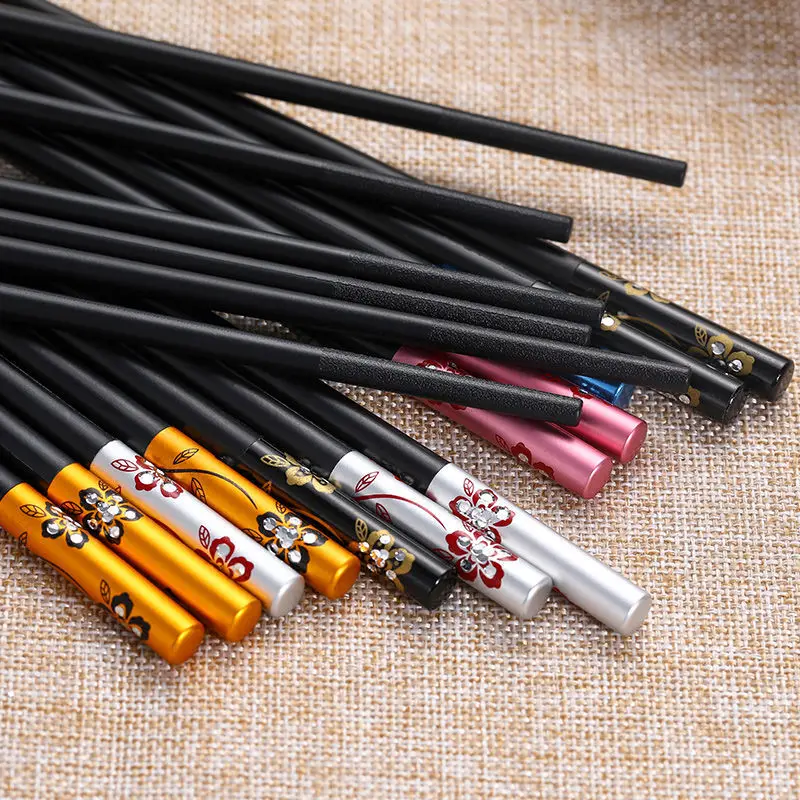 

stainless Alloy chopsticks Home Non-slip Japanese Heat resistant Family set tableware Mildew proof Hotel chinese chop sticks