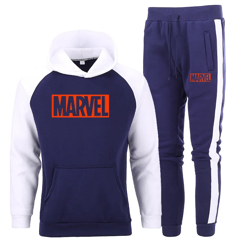 

2021 Spring And Autumn New Letter Printing Men's Casual Hooded Top + Pants Sports Two-Piece Suit Comfortable Large Size Sports S