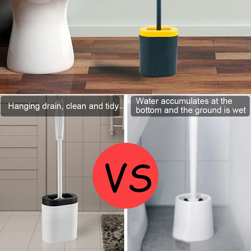 Силиконовая туалетная щетка с плоской головкой гибкая мягкая быстросохнущим