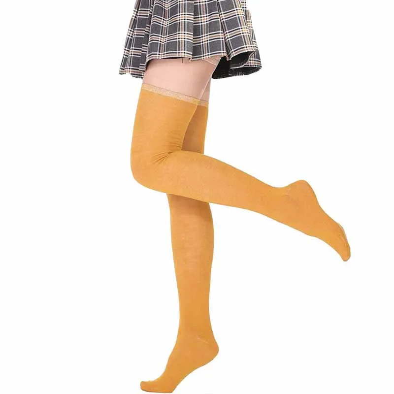 

Hot Women Girls Stockings Warm Thigh High Over the Knee Socks Long Cotton Stockings medias School Stockings medias
